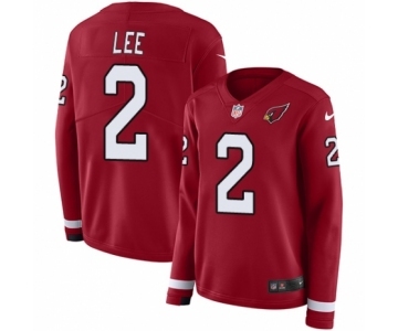 Women's Nike Arizona Cardinals #2 Andy Lee Limited Red Therma Long Sleeve NFL Jersey