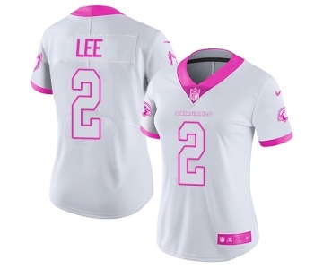 Women's Nike Arizona Cardinals #2 Andy Lee Limited White-Pink Rush Fashion NFL Jersey