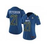 Women's Nike Arizona Cardinals #21 Patrick Peterson Limited Blue 2017 Pro Bowl NFL Jersey