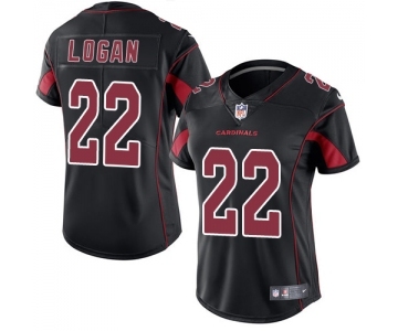 Women's Nike Arizona Cardinals #22 T. J. Logan Limited Black Rush Vapor Untouchable NFL Jersey