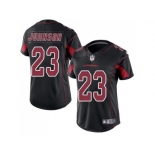 Women's Nike Arizona Cardinals #23 Chris Johnson Black Stitched NFL Limited Rush Jersey