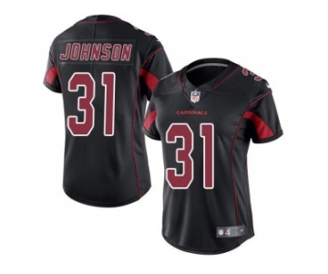 Women's Nike Arizona Cardinals #31 David Johnson Black Stitched NFL Limited Rush Jersey