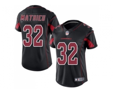 Women's Nike Arizona Cardinals #32 Tyrann Mathieu Black Stitched NFL Limited Rush Jersey