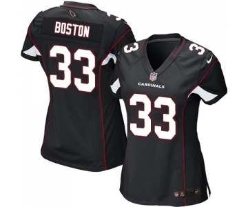 Women's Nike Arizona Cardinals #33 Tre Boston Game Black Alternate NFL Jersey