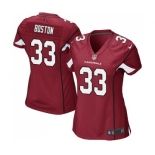 Women's Nike Arizona Cardinals #33 Tre Boston Game Red Team Color NFL Jersey