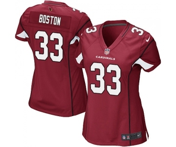 Women's Nike Arizona Cardinals #33 Tre Boston Game Red Team Color NFL Jersey