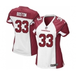 Women's Nike Arizona Cardinals #33 Tre Boston Game White NFL Jersey