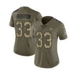 Women's Nike Arizona Cardinals #33 Tre Boston Limited Olive-Camo 2017 Salute to Service NFL Jersey