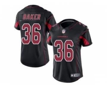 Women's Nike Arizona Cardinals #36 Budda Baker Limited Black Rush NFL Jersey