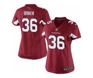 Women's Nike Arizona Cardinals #36 Budda Baker Limited Red Team Color NFL Jersey