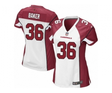 Women's Nike Arizona Cardinals #36 Budda Baker Limited White NFL Jersey