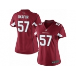 Women's Nike Arizona Cardinals #57 Alex Okafor Limited Red Team Color NFL Jersey