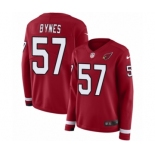 Women's Nike Arizona Cardinals #57 Josh Bynes Limited Red Therma Long Sleeve NFL Jersey