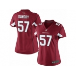 Women's Nike Arizona Cardinals #57 Karlos Dansby Limited Red Team Color NFL Jersey