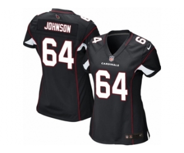 Women's Nike Arizona Cardinals #64 Dorian Johnson Limited Black Alternate NFL Jersey