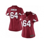 Women's Nike Arizona Cardinals #64 Dorian Johnson Limited Red Team Color NFL Jersey