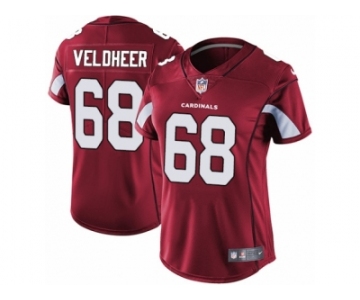 Women's Nike Arizona Cardinals #68 Jared Veldheer Vapor Untouchable Limited Red Team Color NFL Jersey