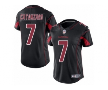 Women's Nike Arizona Cardinals #7 Chandler Catanzaro Limited Black Rush NFL Jersey