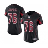 Women's Nike Arizona Cardinals #76 Mike Iupati Limited Black Rush Vapor Untouchable NFL Jersey