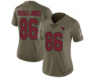 Women's Nike Arizona Cardinals #86 Ricky Seals-Jones Limited Olive 2017 Salute to Service NFL Jersey