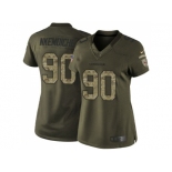 Women's Nike Arizona Cardinals #90 Robert Nkemdiche Elite Green Salute to Service NFL Jersey