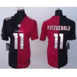 nike women nfl jerseys arizona cardinals #11 fitzgerald red-black[nike split]