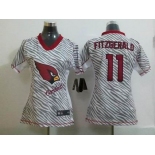 nike women nfl jerseys arizona cardinals #11 larry fitzgerald [fem fan zebra]