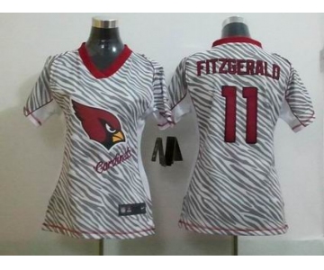 nike women nfl jerseys arizona cardinals #11 larry fitzgerald [fem fan zebra]