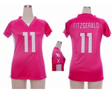 nike women nfl jerseys arizona cardinals #11 larry fitzgerald pink[draft him ii top]