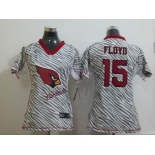 nike women nfl jerseys arizona cardinals #15 floyd [fem fan zebra]