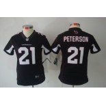 nike women nfl jerseys arizona cardinals #21 peterson black[nike limited]