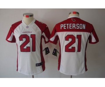 nike women nfl jerseys arizona cardinals #21 peterson white[nike limited]