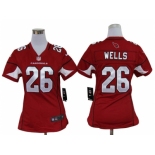 nike women nfl jerseys arizona cardinals #26 wells red[nike]