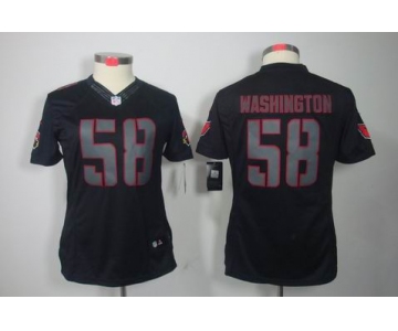 nike women nfl jerseys arizona cardinals #58 washington black[nike impact limited]