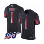 Youth Arizona Cardinals #1 Kyler Murray Limited Black Rush Vapor Untouchable 100th Season Football Jersey