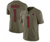 Youth Arizona Cardinals #1 Kyler Murray Limited Olive 2017 Salute to Service Football Jersey