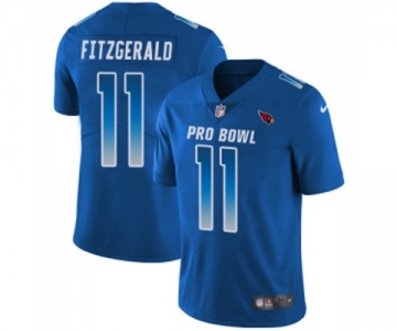 Youth Arizona Cardinals #11 Larry Fitzgerald Limited Royal Blue 2018 Pro Bowl Football Jersey