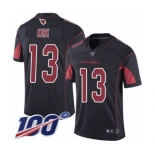 Youth Arizona Cardinals #13 Christian Kirk Limited Black Rush Vapor Untouchable 100th Season Football Jersey