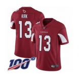 Youth Arizona Cardinals #13 Christian Kirk Red Team Color Vapor Untouchable Limited Player 100th Season Football Jersey