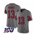 Youth Arizona Cardinals #13 Kurt Warner Limited Silver Inverted Legend 100th Season Football Jersey