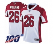 Youth Arizona Cardinals #26 Brandon Williams White Vapor Untouchable Limited Player 100th Season Football Jersey