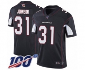 Youth Arizona Cardinals #31 David Johnson Black Alternate Vapor Untouchable Limited Player 100th Season Football Jersey