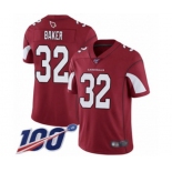 Youth Arizona Cardinals #32 Budda Baker Red Team Color Vapor Untouchable Limited Player 100th Season Football Jersey