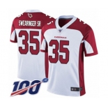 Youth Arizona Cardinals #35 D.J. Swearinger SR White Vapor Untouchable Limited Player 100th Season Football Jersey