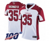 Youth Arizona Cardinals #35 D.J. Swearinger SR White Vapor Untouchable Limited Player 100th Season Football Jersey