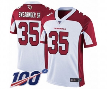 Youth Arizona Cardinals #35 D.J. Swearinger SR White Vapor Untouchable Limited Player 100th Season Football Jersey