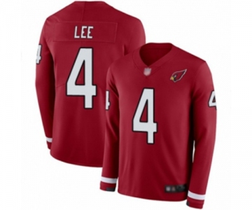 Youth Arizona Cardinals #4 Andy Lee Limited Red Therma Long Sleeve Football Jersey