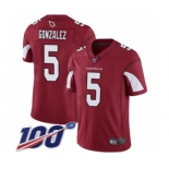 Youth Arizona Cardinals #5 Zane Gonzalez Red Team Color Vapor Untouchable Limited Player 100th Season Football Jersey