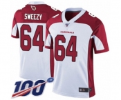 Youth Arizona Cardinals #64 J.R. Sweezy White Vapor Untouchable Limited Player 100th Season Football Jersey