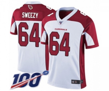 Youth Arizona Cardinals #64 J.R. Sweezy White Vapor Untouchable Limited Player 100th Season Football Jersey